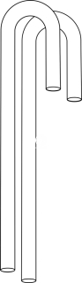AQUAEL Zestaw Rurek Przelewowych 2szt (115449) - Część zamienna do Maxikani 150, 250, 350, 500, Ultrafilter 900, 1200, 1400