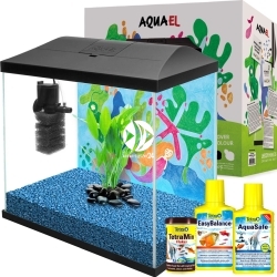 AQUAEL Leddy Mini Creative Set 35 Black (122984) - Zestaw, akwarium z wyposażeniem