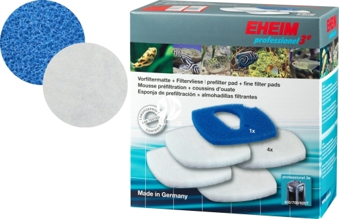 EHEIM Komplet gąbek - Komplet gąbek do filtra EHEIM Professionel 3e 2076/2078 (biała + niebieska)