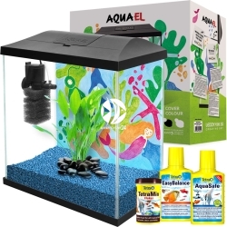 AQUAEL Leddy Mini Creative Set 30 Black (122982) - Zestaw, akwarium z wyposażeniem