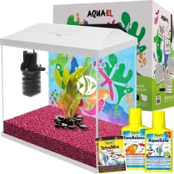 AQUAEL Leddy Mini Creative Set 35 White (122985) - Zestaw, akwarium z wyposażeniem