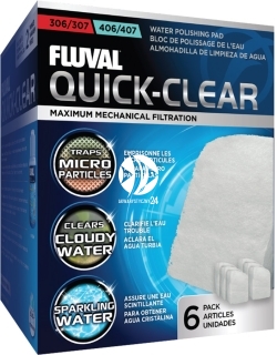 FLUVAL Quick Clear 307/407 (6szt) (A244) - Włóknina, wkład do filtra 307/407, 306/406, 305/405 304/404