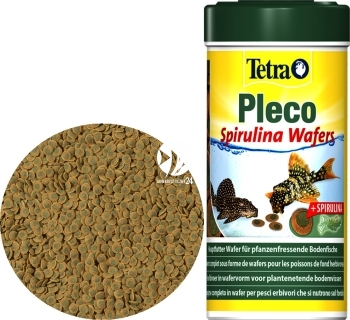 TETRA Pleco Spirulina Wafers (T281899) - Pokarm w krążkach przeznaczony dla roślinożernych ryb dennych.