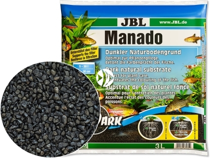 JBL Manado Dark (670360) - Ciemne naturalne podłoże do akwarium słodkowodnego