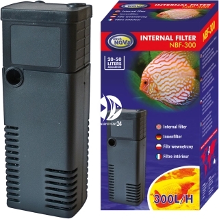 AQUA NOVA Internal Filter NBF-300 (NBF-300) - Wydajny filtr wewnętrzny do akwarium do 50l o mocy 3W