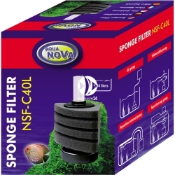 AQUA NOVA Sponge Filter NSF-C40L (NSF-C40L) - Filtr gąbkowy, narożny do akwarium