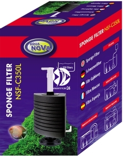 AQUA NOVA Sponge Filter NSF-C350L (NSF-C350L) - Filtr gąbkowy, narożny do akwarium