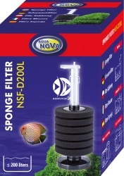AQUA NOVA Sponge Filter NSF-D200L (NSF-D200L) - Filtr gąbkowy do akwarium do 200L