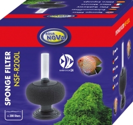 AQUA NOVA Sponge Filter NSF-R200L (NSF-R200L) - Filtr gąbkowy, okrągły do akwarium do 200L