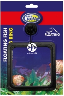 AQUA NOVA Floating Fish Feeding Ring 10x10cm (NFEEDING-RING-SQUARE) - Karmnik plastikowy, pływający, kwadratowy
