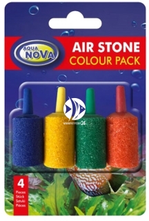 AQUA NOVA Air Stone Colour Pack 4szt (AS-1 COLOUR PACK) - Kamień napowietrzający kolorowy walec