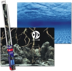Aquarium Background L (Tree Roots - Water) 100x50cm (TREE ROOTS/WATER  L) - Dwustronne tło akwariowe cięte na wymiar