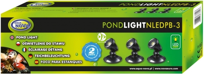 AQUA NOVA Pond Light LED 3x1,0W 12V (NLED-PB3) - Lampa Led do oczka wodnego