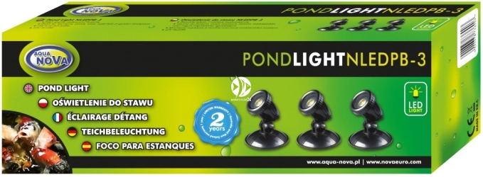 AQUA NOVA Pond Light LED 3x1,0W 12V (NLED-PB3) - Lampa Led do oczka wodnego