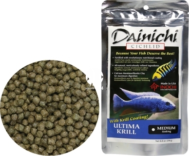 DAINICHI (Termin: 01.2022) Cichlid Ultima Krill Sinking 250g medium - Doskonale zbilansowany pokarm wspomagający szybki wzrost i prawidłowy rozwój pielęgnic