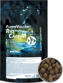 BRIGHTWELL AQUATICS FlorinVolcanit Rio Cafe-M - Brązowe, średnioziarniste (ok. 5 mm) podłoże bazowe z wypalanego popiołu wulkanicznego.