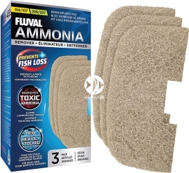 FLUVAL Ammonia Remover 107/207 - 3szt (A257) - Wkład do filtra usuwający amoniak