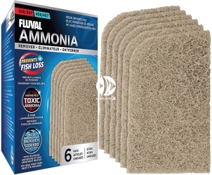 FLUVAL Ammonia Remover 307/407 - 6szt (A258) - Wkład do filtra usuwający amoniak