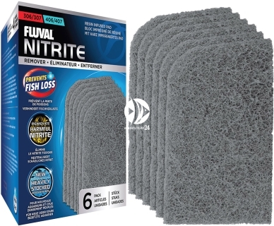 FLUVAL Nitrite Remover 307/407 - 6szt (A264) - Wkład do filtra usuwający azotany