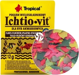 TROPICAL Ichtio-Vit 12g - Saszetka (74401) - Wieloskładnikowy, podstawowy pokarm płatkowany