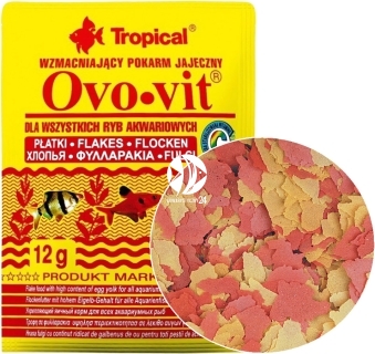 TROPICAL Ovo-Vit 12g - Saszetka (74431) - Uzupełniający, wysokoenergetyczny pokarm z dodatkiem żółtek jaj