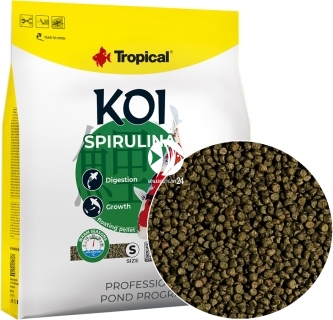 TROPICAL Koi Spirulina S (45177) - Pokarm pływający dla karpi Koi