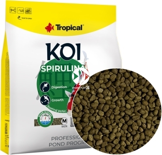 TROPICAL Koi Spirulina M (45187) - Pokarm pływający dla karpi Koi