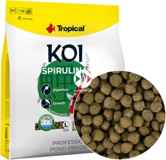 TROPICAL Koi Spirulina L (45131) - Pokarm pływający dla karpi Koi