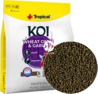 TROPICAL Koi Wheat Germ & Garlic Pellet S (45377) - Pokarm pływający dla karpi Koi