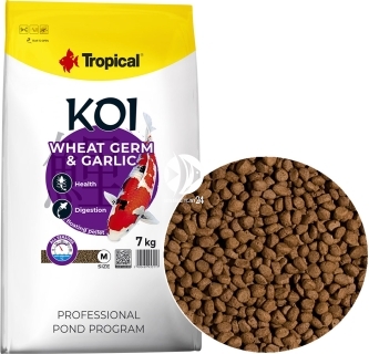 TROPICAL Koi Wheat Germ & Garlic Pellet M (45387) - Pokarm pływający dla karpi Koi