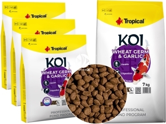TROPICAL Koi Wheat Germ & Garlic Pellet L (45397) - Pokarm pływający dla karpi Koi