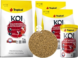 TROPICAL Koi Silkworm&Astaxanthin Pellet S (45647) - Pokarm pływający dla karpi Koi