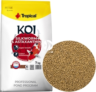 TROPICAL Koi Silkworm&Astaxanthin Pellet S (45647) - Pokarm pływający dla karpi Koi