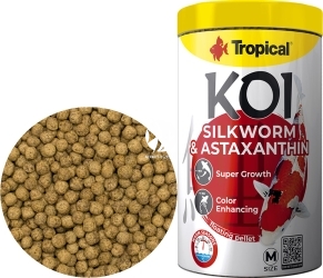 TROPICAL Koi Silkworm&Astaxanthin Pellet M (45657) - Pokarm pływający dla karpi Koi