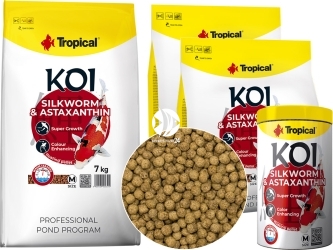 TROPICAL Koi Silkworm&Astaxanthin Pellet M (45651) - Pokarm pływający dla karpi Koi