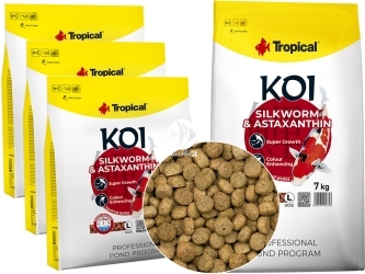 TROPICAL Koi Silkworm&Astaxanthin Pellet L (45667) - Pokarm pływający dla karpi Koi