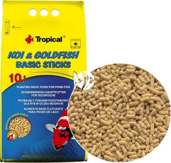 TROPICAL Koi&Goldfish Basic Sticks (40374) - Pokarm dla karpi Koi i złotych rybek