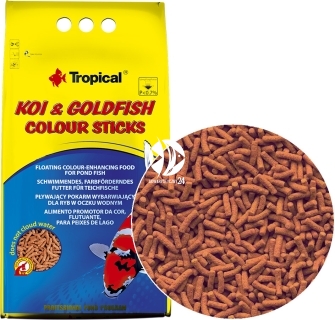 TROPICAL Koi&Goldfish Colour Sticks (40354) - Pokarm wybarwiający dla karpi Koi i złotych rybek