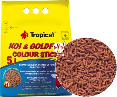 TROPICAL Koi&Goldfish Colour Sticks (40354) - Pokarm wybarwiający dla karpi Koi i złotych rybek