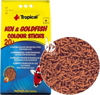 TROPICAL Koi&Goldfish Colour Sticks (40354) - Pokarm wybarwiający dla karpi Koi i złotych rybek