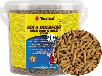 TROPICAL Koi&Goldfish Wheat Germ&Garlic Sticks (40228) - Pokarm dla karpi Koi i złotych rybek