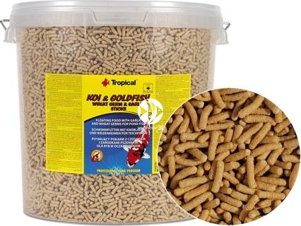 TROPICAL Koi&Goldfish Wheat Germ&Garlic Sticks (40224) - Pokarm dla karpi Koi i złotych rybek