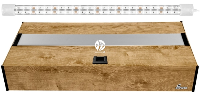 DIVERSA Pokrywa Platino LED 60x30cm (1x12W) (117999) - Aluminiowa obudowa z oświetleniem LED