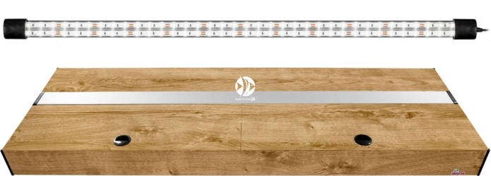 DIVERSA Pokrywa Platino LED 100x40cm (1x20W) (117105) - Aluminiowa obudowa z oświetleniem LED Dąb Artisan