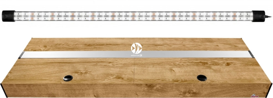 DIVERSA Pokrywa Platino LED 120x40cm (1x24W) (117156) - Aluminiowa obudowa z oświetleniem LED