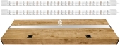 Pokrywa Platino LED 120x40cm (2x24W) Dąb Artisan