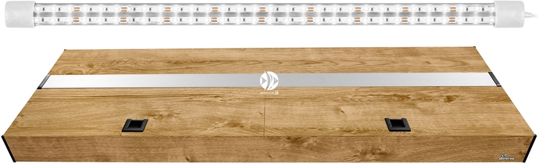 DIVERSA Pokrywa Platino LED 160x60cm (1x27W) (117242) - Aluminiowa obudowa z oświetleniem LED