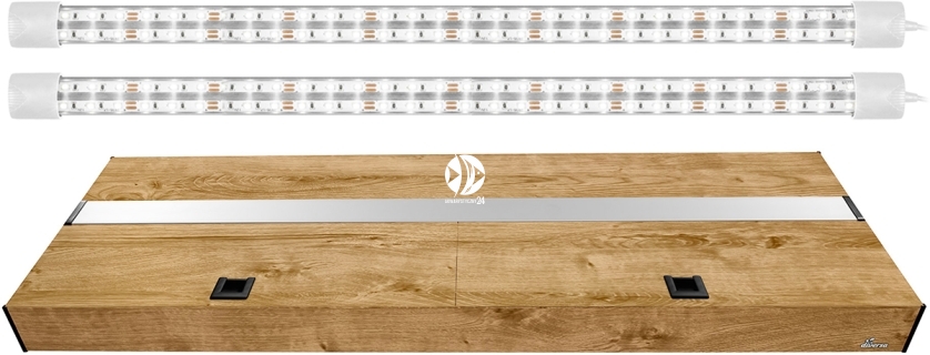 DIVERSA Pokrywa Platino LED 160x60cm (2x27W) (117249) - Aluminiowa obudowa z oświetleniem LED
