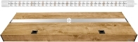 DIVERSA Pokrywa Platino LED 200x60cm (1x30W) (117275) - Aluminiowa obudowa z oświetleniem LED Dąb Artisan