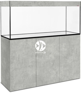DIVERSA Zestaw Akwariowy Aquatic 576l LED Beton - Zawiera: akwarium, pokrywa, oświetlenie LED, szafka
